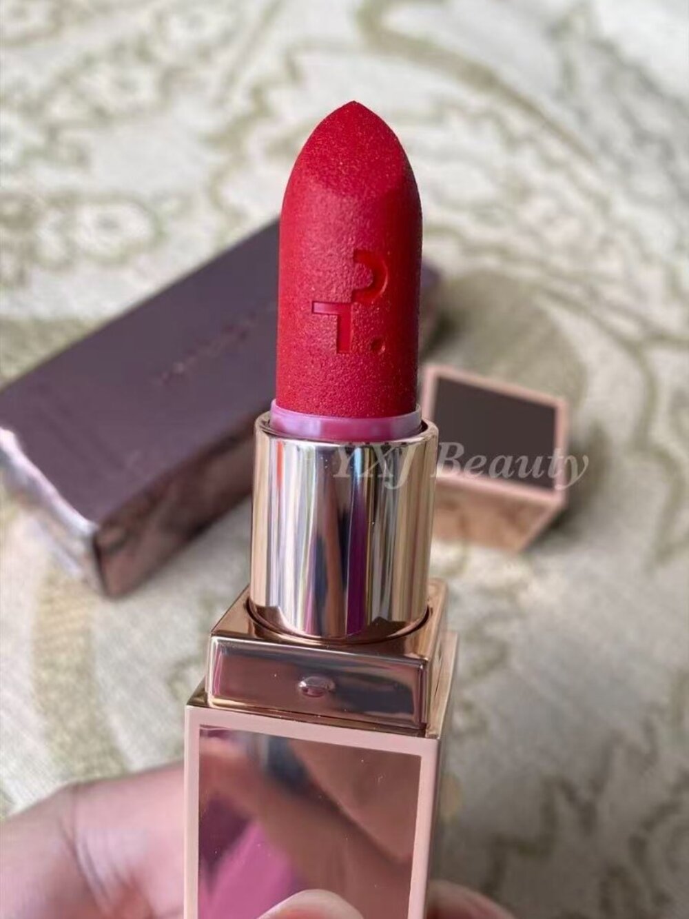 New In Box PATRICK TA Matte Suede Lipstick~That's Why She's Late~Full Size 4 g